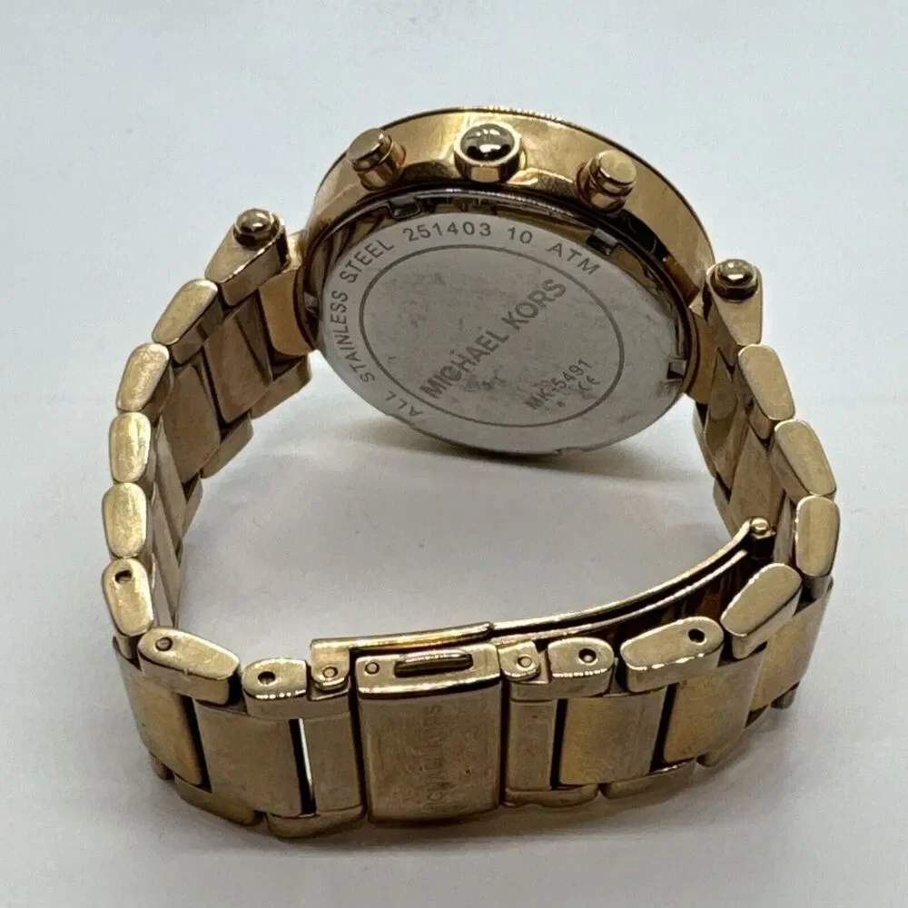 Michael Kors Parker MK5491 Women Rose Gold Analog Dial Quartz Wrist Watch JNA613